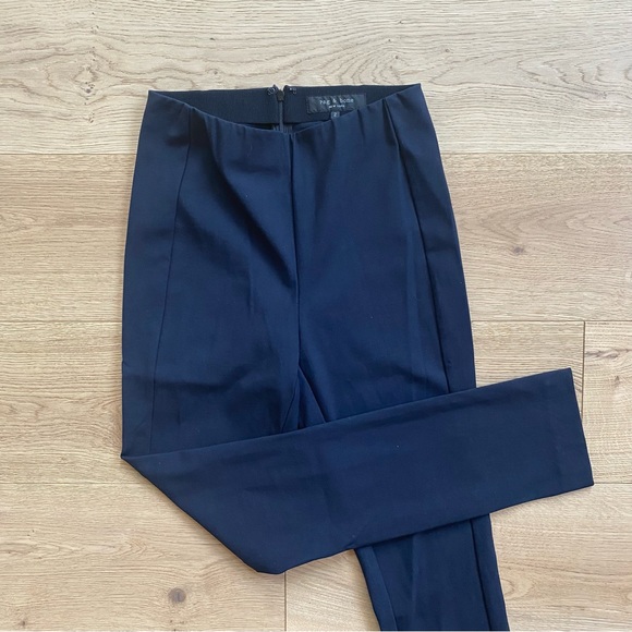 rag & bone Pants - rag & bone Simone Slim Ankle Stretch Pants Salute Navy Blue